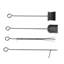 Ensemble de support à bois de chauffage et outils de foyer - 2 couches, noir, capacité de 154 lb, pour foyer, support en acier noir de 14,5 po x 13,94 po x 29,51 po