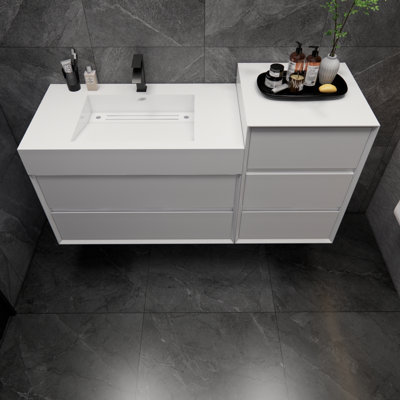 Albizu 49" Wall-Mounted Single Bathroom Vanity