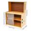 Armoire de rangement moderne 18 "en bambou brun avec portes coulissantes-1227663793