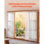 Rideaux transparents intérieur / extérieur l 52 po x L 84 po, paquet de 2 rideaux blancs légers pour fenêtre, panneaux en polyester respirant avec passe-tringle pour patio et balcon