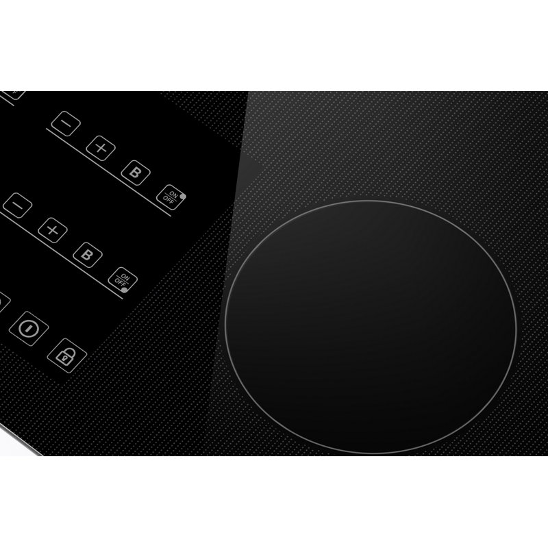 Touch Control, Built-in 30" Induction Cooktop with 4 Elements, in Black