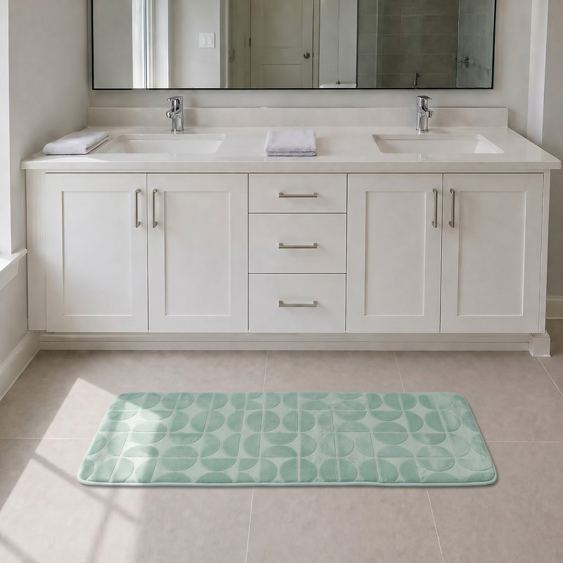 Tapis de salle de bain Demi-Lune, Vert sauge
