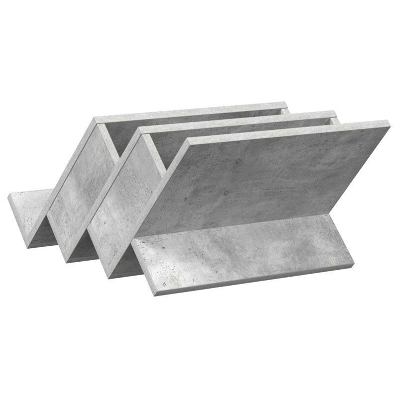 Wood Free Standing Magazine Rack, Grey