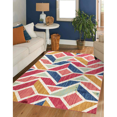 Tamiami Geometric 60cm X 110cm Area Rug