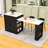 Extendable Kitchen Island with Storage Drawers, Double-Door Cabinet, Open Shelving and Breakfast Bar-47377127