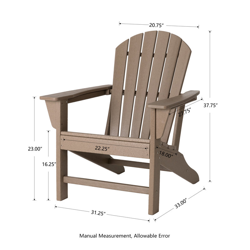 Chaise Adirondack d'extérieur Muirhead, Brun