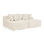 Méridienne à deux places paresseuse, canapé compressé sans assemblage requis, faite de tissu de velours, méridienne moderne et moelleuse, utilisée pour les salons et les chambres à coucher - beige-129936763
