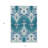 HomeRoots 3' X 5' Teal Blue Navy Blue And Gray Ikat Washable Indoor Outdoor Area Rug