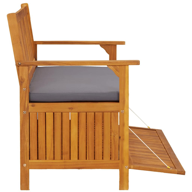Boîte de rangement pour terrasse Cotswald, 33.1" H x 47.2" W x 24.8" D, Brun / Gris