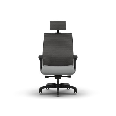Grande et haute chaise de bureau HON Ignition 2.0 avec appui-tête, capacité de poids de 450 lb, structure noire, frêne