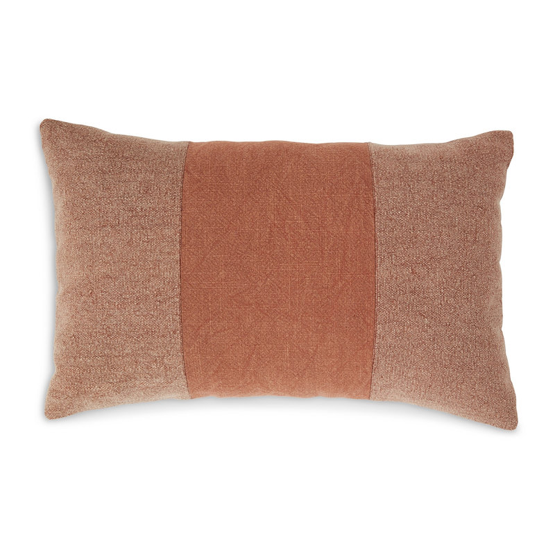 Dovinton 100% Cotton Lumbar Rectangular Pillow Cover & Insert, Orange