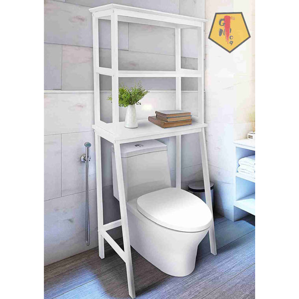 Garlington Solid Wood Free-Standing Over-the-Toilet Storage The Twillery Co. Finish: White