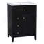 24 Inch Bathroom Vanity With Sink, MDF & Rubberwood, Ample Storage, Compact Design For Small Spaces