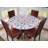 Rosalind Wheeler Deluxe Elastic Edged Flannel Backed Vinyl Fitted Table Cover - Butterfly Pattern - Oblong/Oval - Fits Tables Up To 48" W X 68" L-258439364