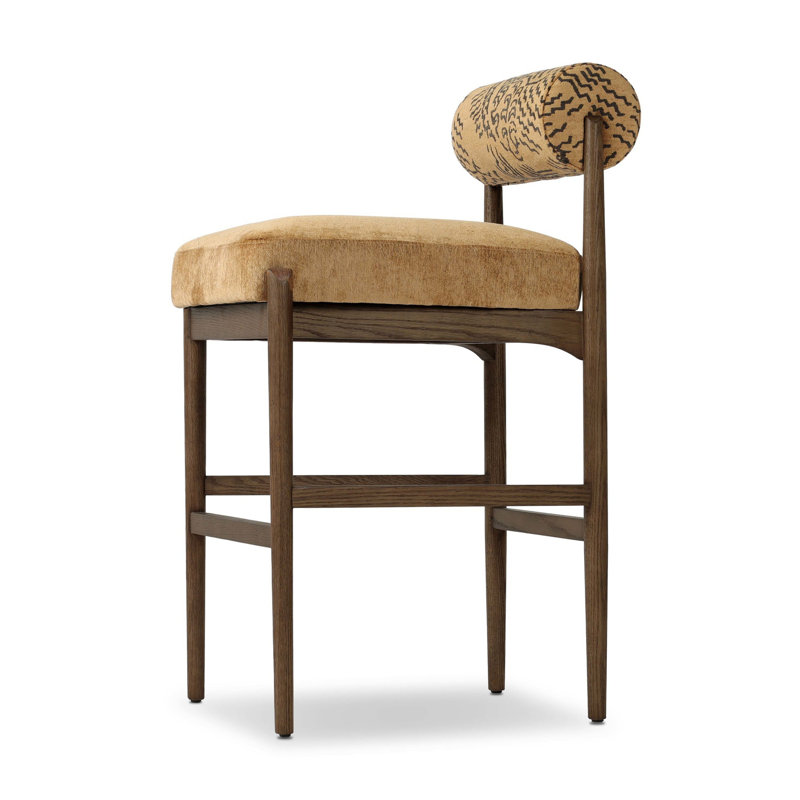 Jazelle Stool, Bar Stool (31" Seat Height), Dharma Ochre