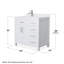 Ensemble de meuble-lavabo simple 36 po avec plateau en marbre Beckett-61870897-61870893-61870891