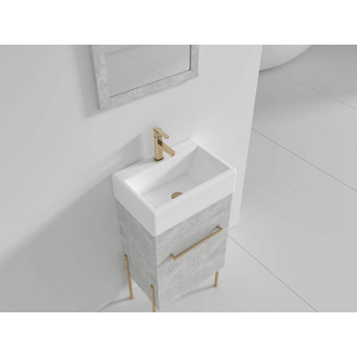 Taft Avenue 17'' Single Bathroom Vanity with Solid Surface Top