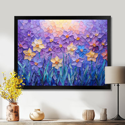 «Lavender Harmony Of Daffodils In Summer I - Daffodils», reproduction sur toile