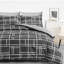 Microfiber Chequered Duvet Cover Set-126672179