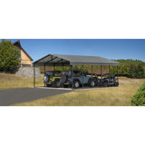Abri d'auto Arrow, gris anthracite 20 pi x 24 pi x 9 pi