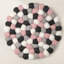 MODWOOL 8" Hand-Knit Wool Round Trivet (Pink & Neutrals)-2125786351