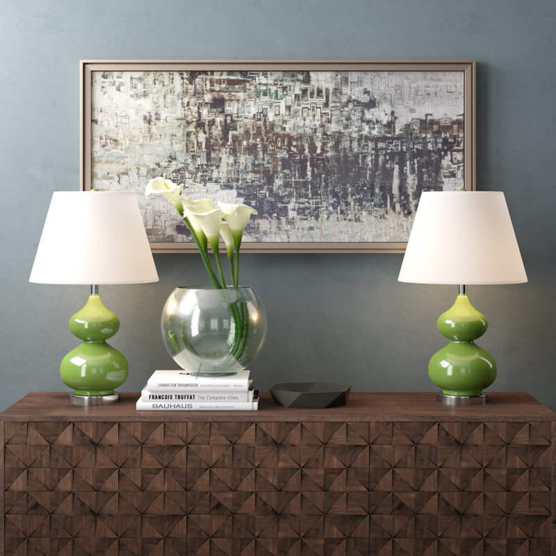 Pluto Glass Table Lamp, Fern Green
