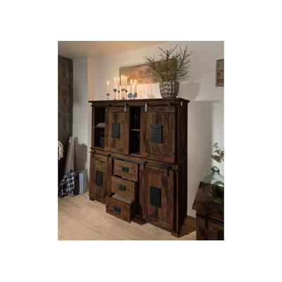 Railway 150cm Solid Wood Sideboard