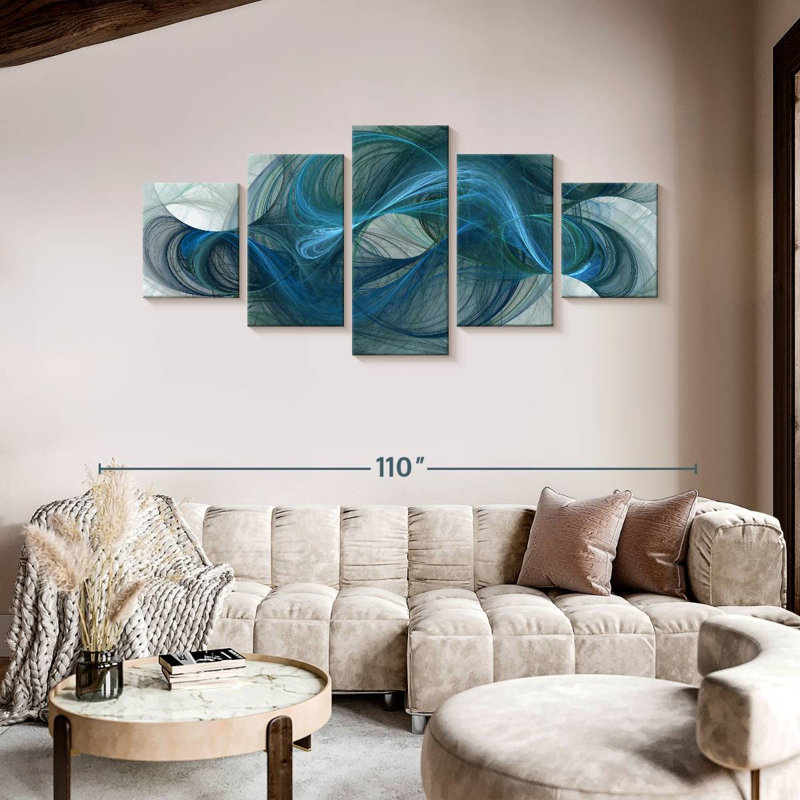 Abstract Linear Waves, 42" H x 92" W
