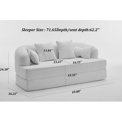 70.47"Upholstered Sofa Bed
