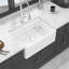 Évier de cuisine 28 blanc 28 po - Cuvette simple en céramique avec évier de cuisine et grille inférieure 28 po