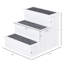 Rampe d'escalier pour animaux 3 marches, antidérapant en bois pour chats, petits chiens - blanc et chats