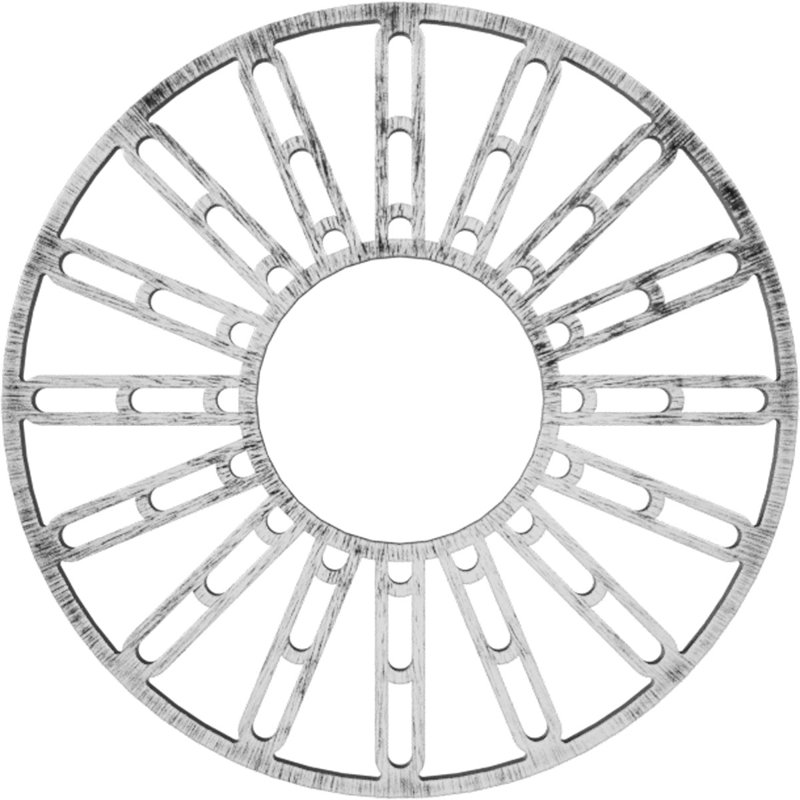 Médaillon de plafond en PVC de qualité architecturale Hale, H 36 po x l 36 po x P 1 po, Étain antique