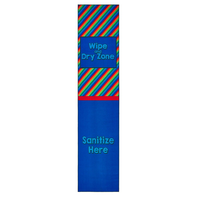 Tapis de couloir bleu / rouge