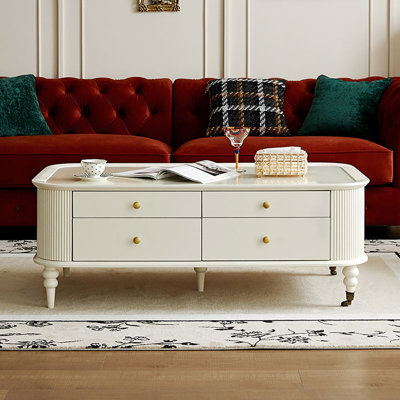 Creme fraiche style solid wood end table