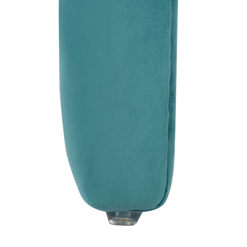 Andeana Upholstered Ottoman, Sea Blue Velvet
