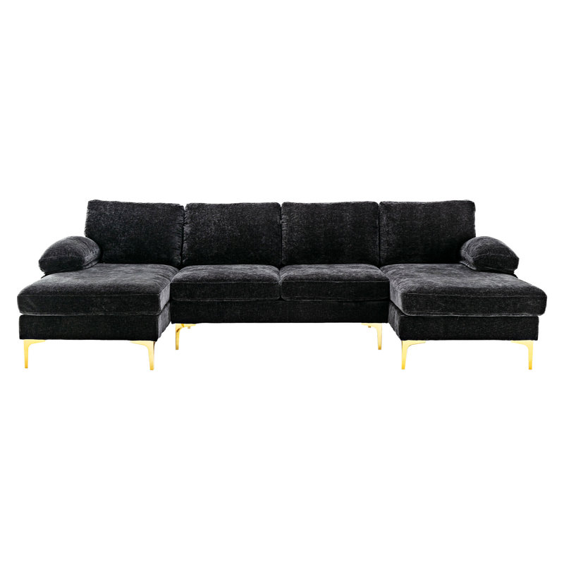 Canapé modulaire Hartsel, Polyester noir
