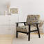Blanc scandinave élégant Elegant Florals - Chaise rembourrée de style campagnard, fauteuil d'appoint blanc