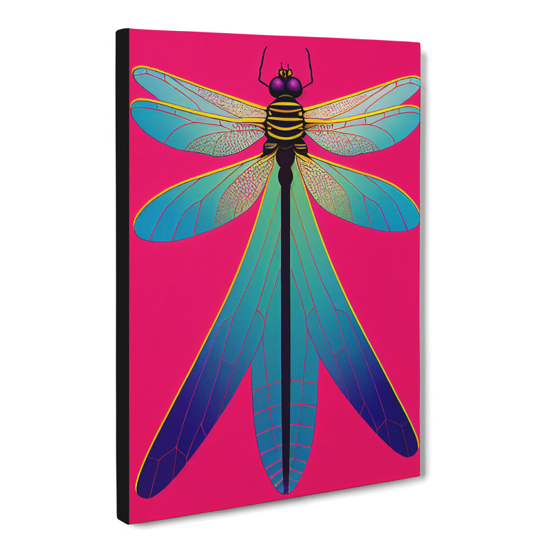 Lovill Dragonfly Pop - Wrapped Canvas, 50cm H x 35cm W x 3cm D
