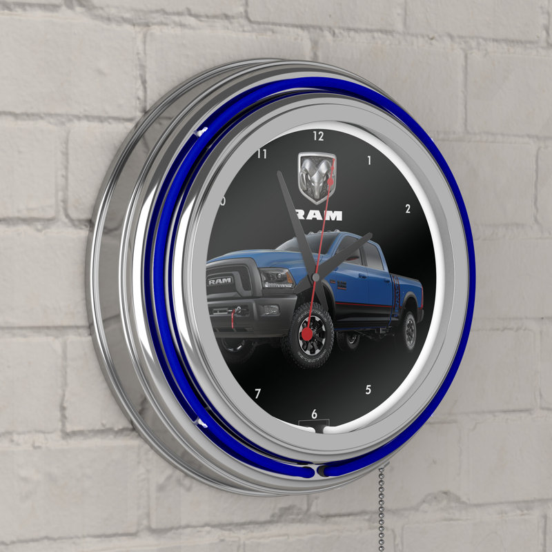 Horloge murale 14,5 po, Bleu