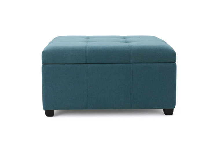 Jamil 35" Wide Tufted Square Storage Ottoman