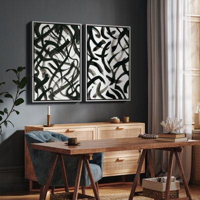 Art mural encadré abstrait rétro antique classique pour chambre à coucher