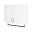 Rangement au-dessus de la toilette, armoire murale, blanc, tablette réglable, barre à serviettes, 5 crochets, panneau de particules, armoire de rangement blanche - panneau de 15 mm et 3 m, 32,09 x 11,64 x 30,55 po
