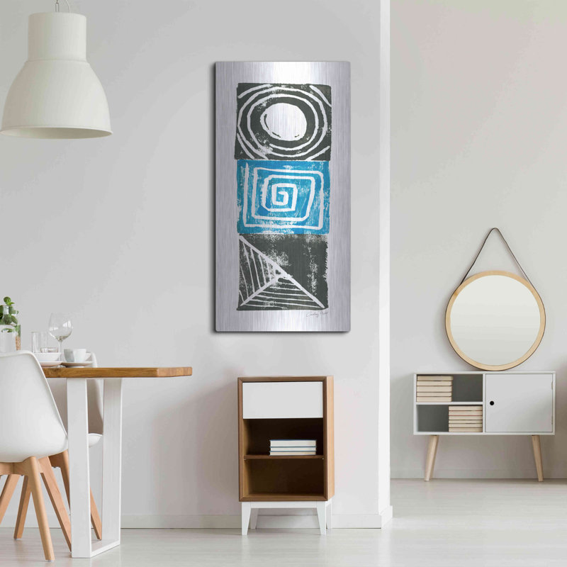 Brayden Studio® «Block Print III» par Courtney Prahl, art mural en métal, H 48 po x l 24 po
