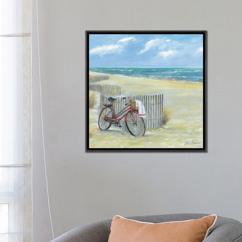 «Bike to the Beach» par Ruane Manning - reproduction d'art, Aucun mat, H 26 po x l 26 po x P 1,5 po