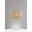 Lampe de table transparente 23 po avec USB Maloy