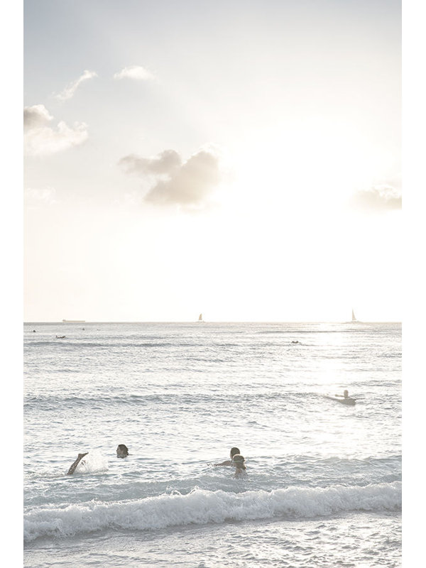 Plage Avec Toi Print by Karyn Millet, Glass Coat