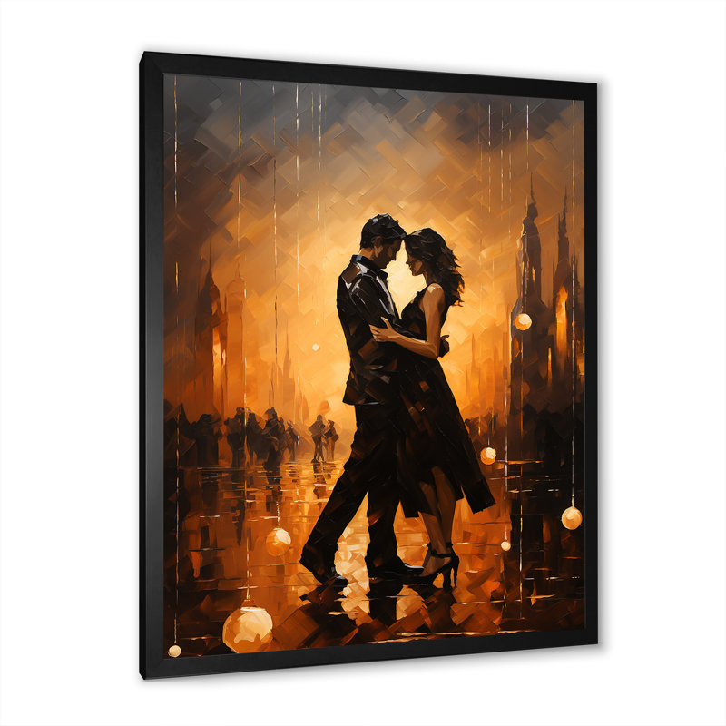 «Dance Tango Couple Harmony I» sur toile, Cadre photo noir, H 44 po x l 34 po x P 1,5 po