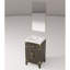 Meuble-lavabo simple en chêne brun - 51 x 46 cm avec comptoir en acrylique et miroir. Style moderne. 46 cm de largeur x 61 cm de hauteur. Grand espace de rangement.