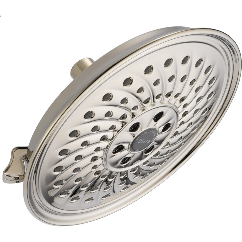 Pomme de douche fixe avec technologie H2okinetic, Nickel poli brillant