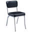 Ensemble de chaises d'appoint noires et chromées (ensemble de 2)-1508585489